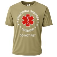 Emotional Support Husband Do Not Pet Funny Husband Dad Joke Cooling Performance Crew T-Shirt