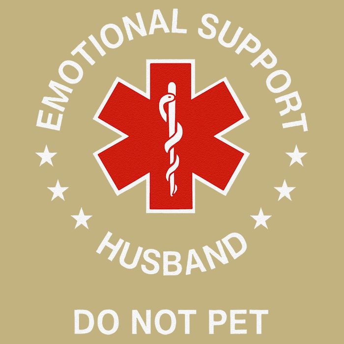 Emotional Support Husband Do Not Pet Funny Husband Dad Joke Cooling Performance Crew T-Shirt