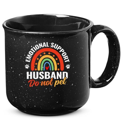 Emotional Support Husband Do Not Pet 15oz Campfire Ceramic Mug