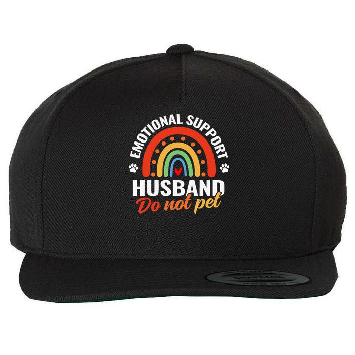 Emotional Support Husband Do Not Pet Wool Snapback Cap