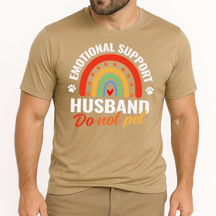 Emotional Support Husband Do Not Pet Cooling Performance Crew T-Shirt