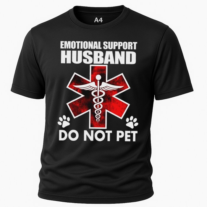 Emotional Support Husband Do Not Pet Cooling Performance Crew T-Shirt