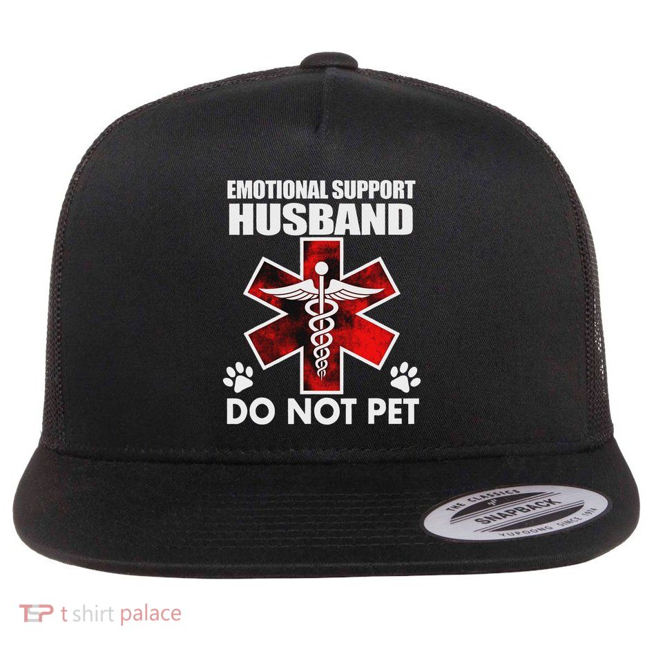 Emotional Support Husband Do Not Pet Flatbill Hat