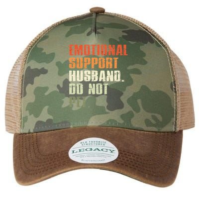 Emotional Support Husband Do Not Pet  Funny Retro Legacy Tie Dye Trucker Hat