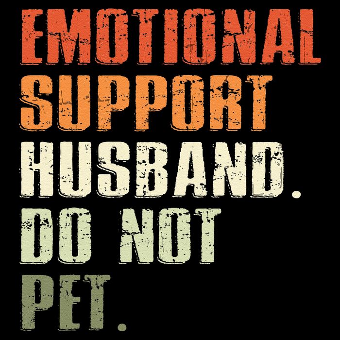 Emotional Support Husband Do Not Pet  Funny Retro Sustainable Bucket Hat