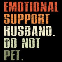 Emotional Support Husband Do Not Pet  Funny Retro Drawstring Bag