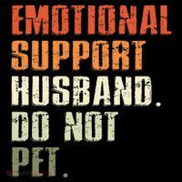 Emotional Support Husband Do Not Pet  Funny Retro 16 in Basic Backpack
