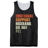Emotional Support Husband Do Not Pet  Funny Retro Mesh Reversible Basketball Jersey Tank