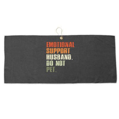 Emotional Support Husband Do Not Pet  Funny Retro Large Microfiber Waffle Golf Towel