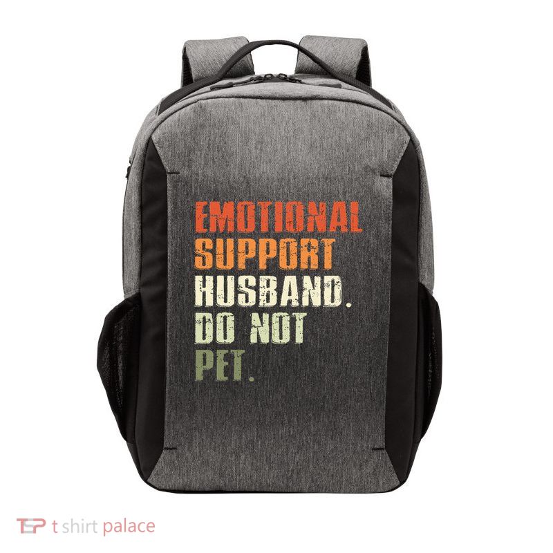 Emotional Support Husband Do Not Pet  Funny Retro Vector Backpack