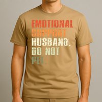 Emotional Support Husband Do Not Pet  Funny Retro T-Shirt