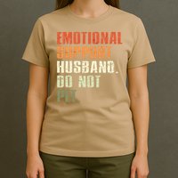 Emotional Support Husband Do Not Pet  Funny Retro T-Shirt