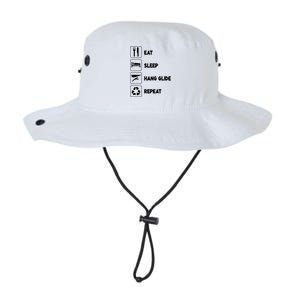 Eat Sleep Hang Glide Repeat Parasail Sky Hang Gliding Flying Funny Gift Legacy Cool Fit Booney Bucket Hat