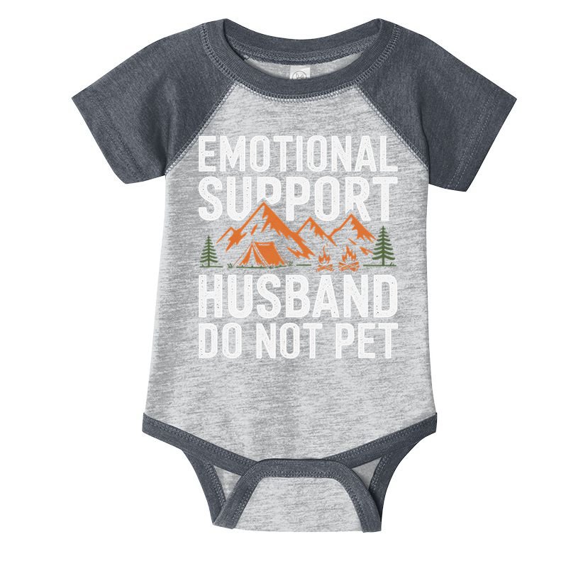 Emotional Support Husband Do Not Pet Humor Infant Baby Jersey Bodysuit