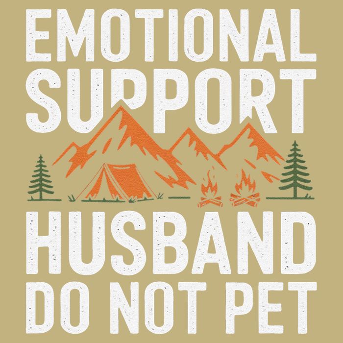 Emotional Support Husband Do Not Pet Humor Button