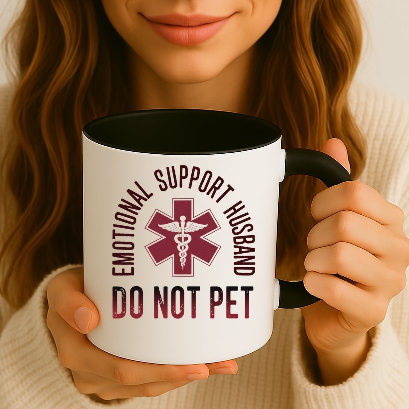 Emotional Support Husband Do Not Pet Funny Husband Mug