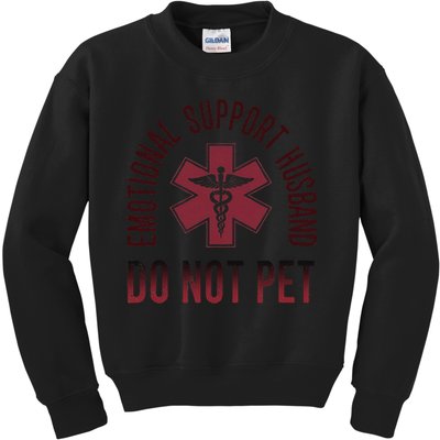 Emotional Support Husband Do Not Pet Funny Husband Kids Sweatshirt