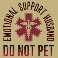 Emotional Support Husband Do Not Pet Funny Husband Button