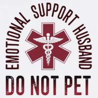 Emotional Support Husband Do Not Pet Funny Husband Garment-Dyed Sweatshirt