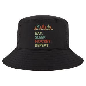 Eat Sleep Hockey Repeat Lifestyle Focus Gift Cool Comfort Performance Bucket Hat