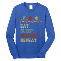 Eat Sleep Hockey Repeat Lifestyle Focus Gift Long Sleeve Shirt