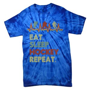 Eat Sleep Hockey Repeat Lifestyle Focus Gift Tie-Dye T-Shirt