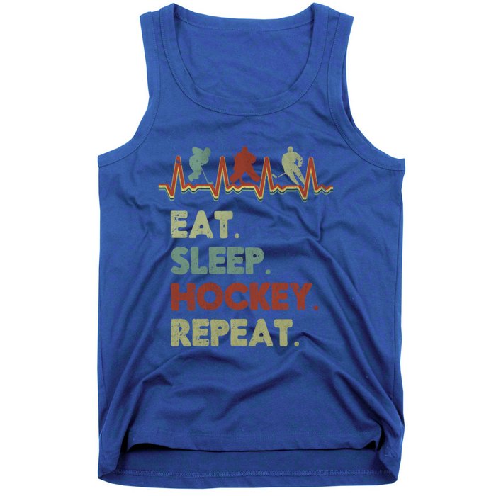 Eat Sleep Hockey Repeat Lifestyle Focus Gift Tank Top