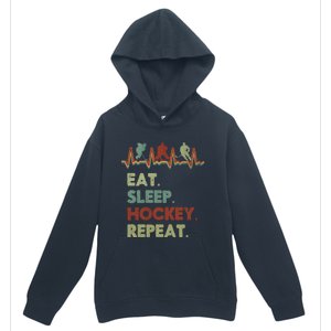 Eat Sleep Hockey Repeat Lifestyle Focus Gift Urban Pullover Hoodie