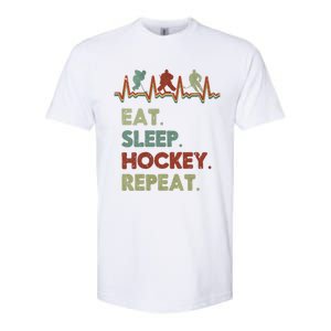 Eat Sleep Hockey Repeat Lifestyle Focus Gift Softstyle CVC T-Shirt