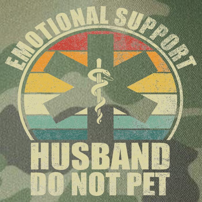 Emotional Support Husband Do Not Pet Legacy Tie Dye Trucker Hat