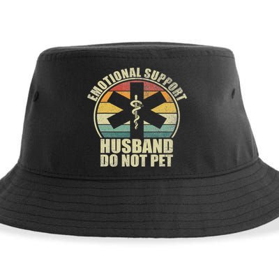 Emotional Support Husband Do Not Pet Sustainable Bucket Hat
