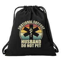 Emotional Support Husband Do Not Pet Drawstring Bag