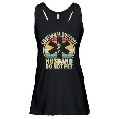 Emotional Support Husband Do Not Pet Ladies Essential Flowy Tank