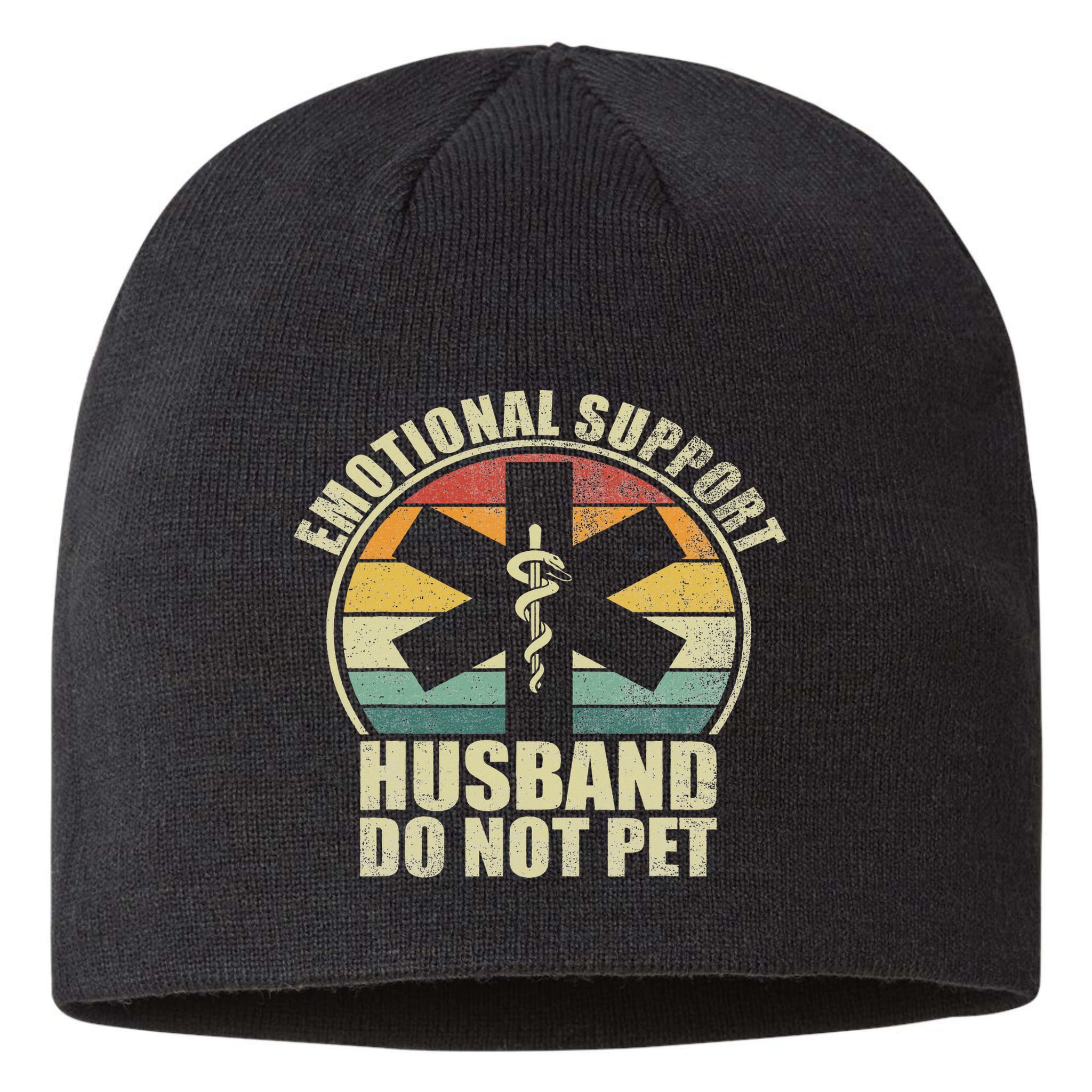 Emotional Support Husband Do Not Pet Sustainable Beanie