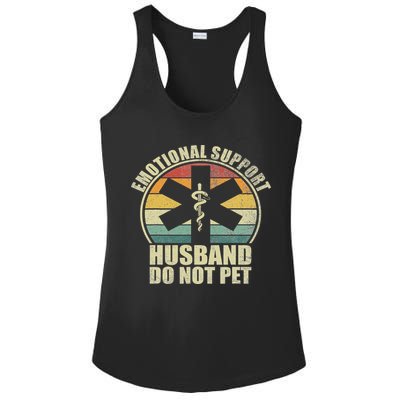 Emotional Support Husband Do Not Pet Ladies PosiCharge Competitor Racerback Tank