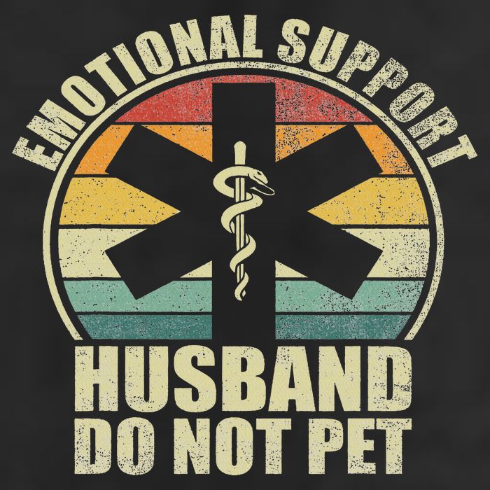 Emotional Support Husband Do Not Pet Golf Towel