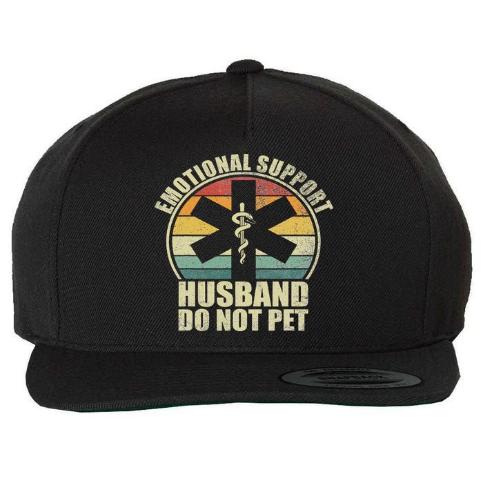Emotional Support Husband Do Not Pet Wool Snapback Cap