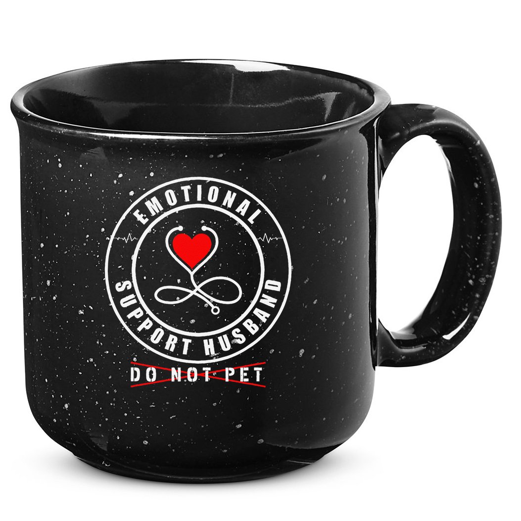 Emotional Support Husband Do Not Pet Funny Marriage Humor 15oz Campfire Ceramic Mug