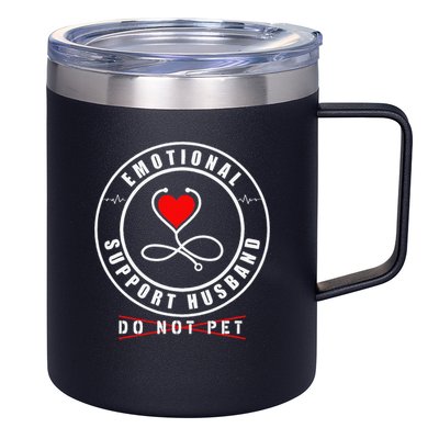 Emotional Support Husband Do Not Pet Funny Marriage Humor 12oz Stainless Steel Coffee Mug