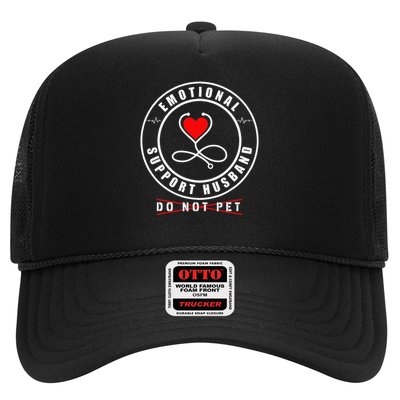 Emotional Support Husband Do Not Pet Funny Marriage Humor Trucker Hat