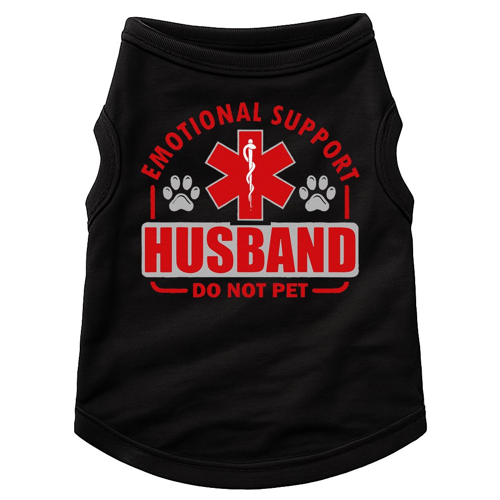 Emotional Support Husband Do Not Pet Doggie Tank