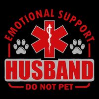 Emotional Support Husband Do Not Pet 16 in Basic Backpack