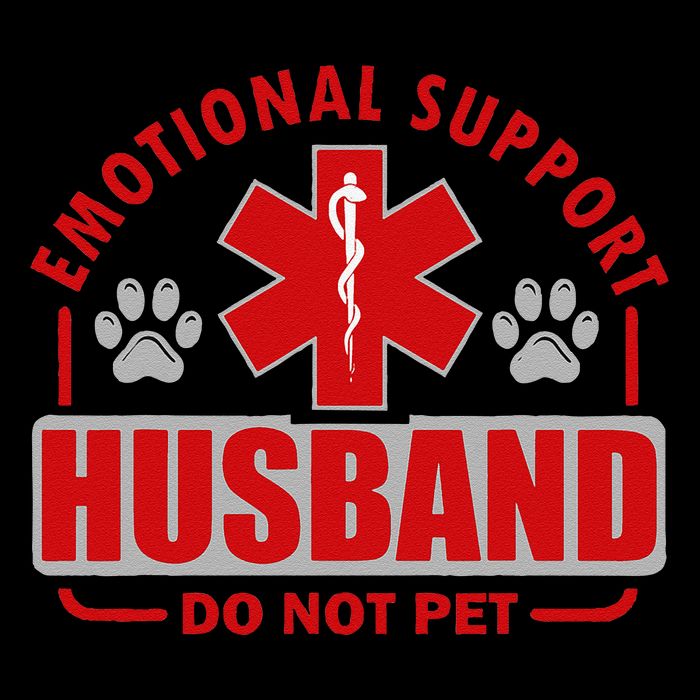 Emotional Support Husband Do Not Pet 16 in Basic Backpack