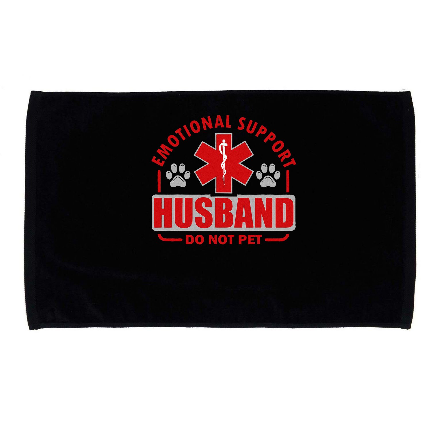 Emotional Support Husband Do Not Pet Microfiber Hand Towel