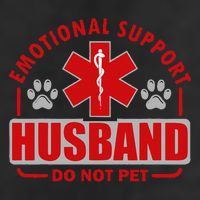 Emotional Support Husband Do Not Pet Microfiber Hand Towel