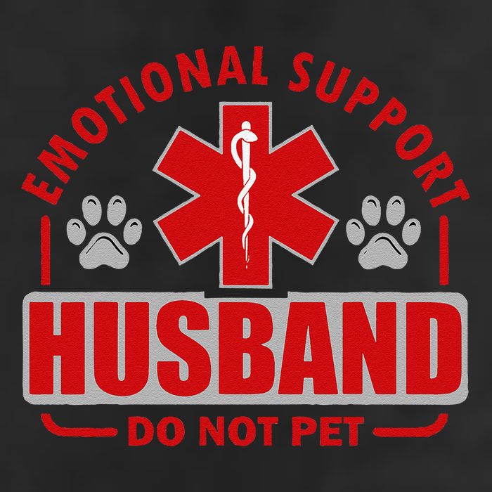 Emotional Support Husband Do Not Pet Microfiber Hand Towel