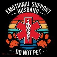 Emotional Support Husband Do Not Pet Sustainable Bucket Hat