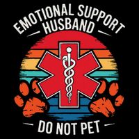 Emotional Support Husband Do Not Pet 7-Panel Snapback Hat