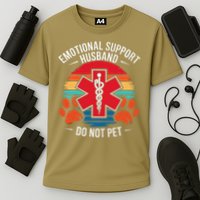 Emotional Support Husband Do Not Pet Cooling Performance Crew T-Shirt