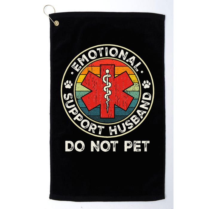 Emotional Support Husband Do Not Pet Funny Golf Towel